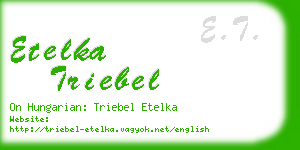 etelka triebel business card